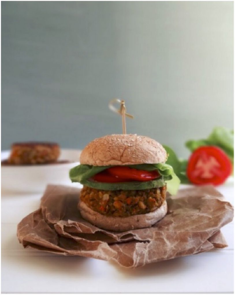 Farro and White Bean Veggie Burger