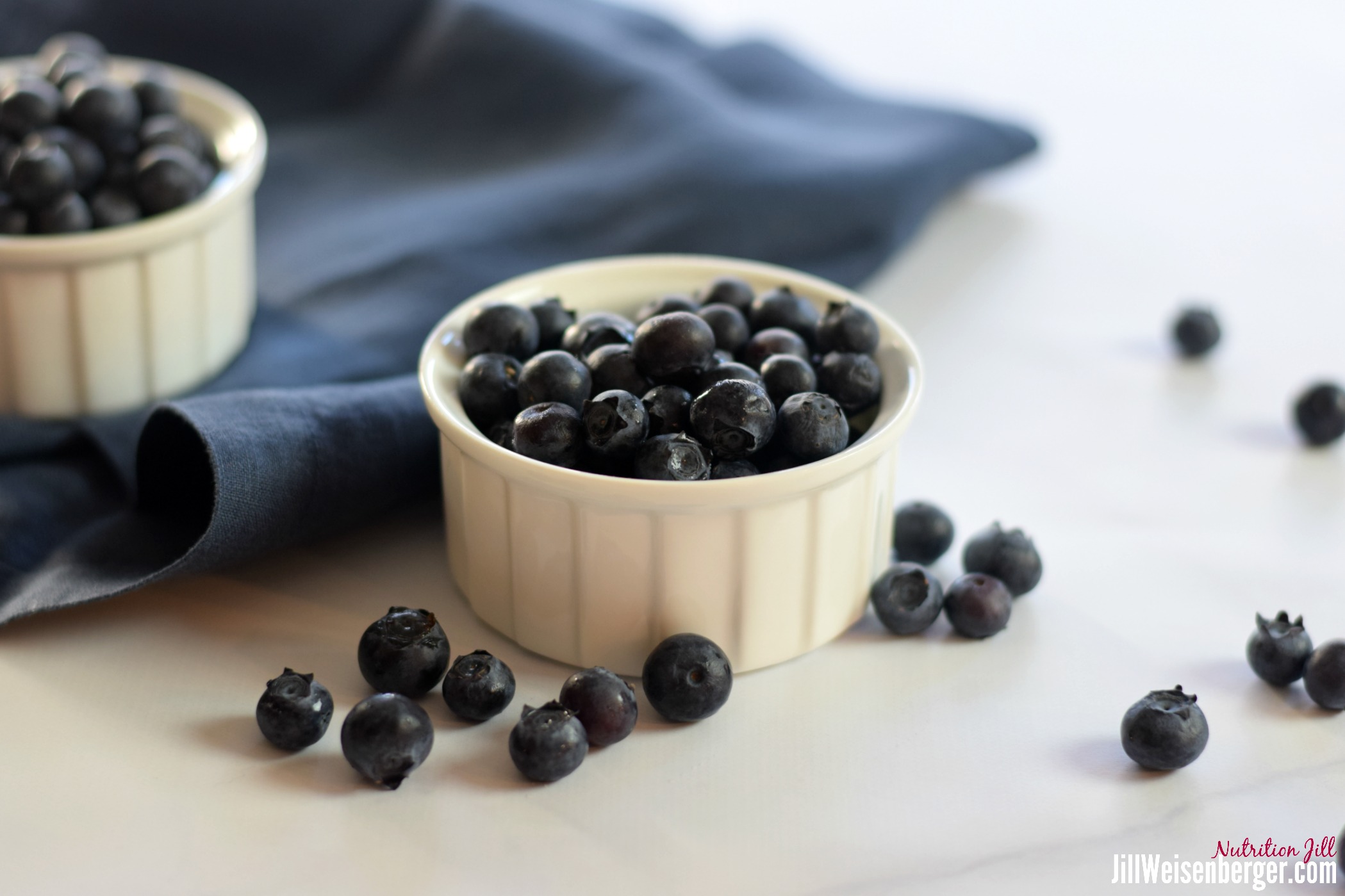 Blueberries in a dish