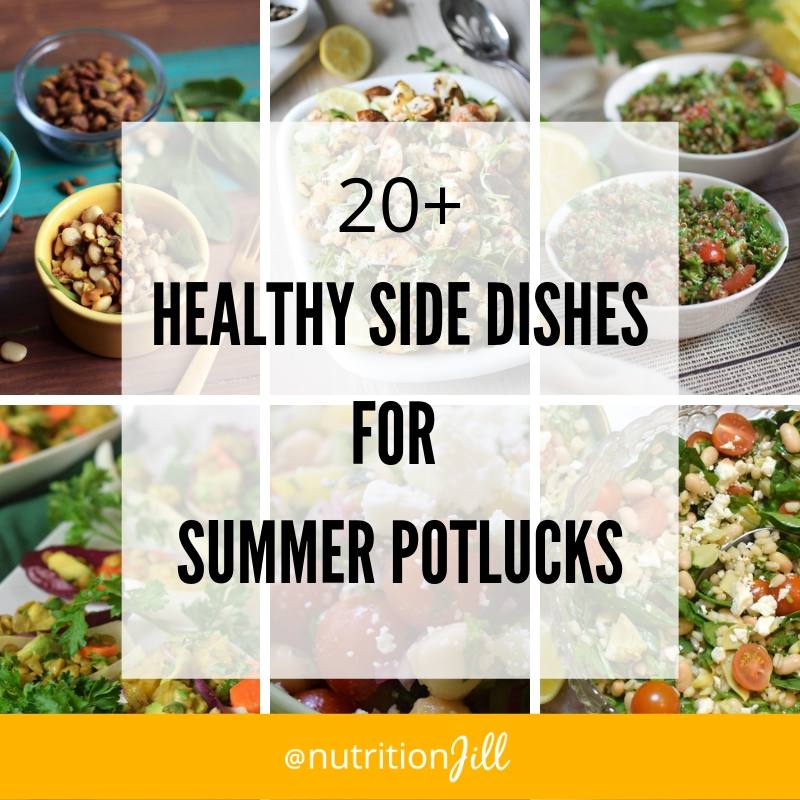 Healthy Side Dishes Collage with Text