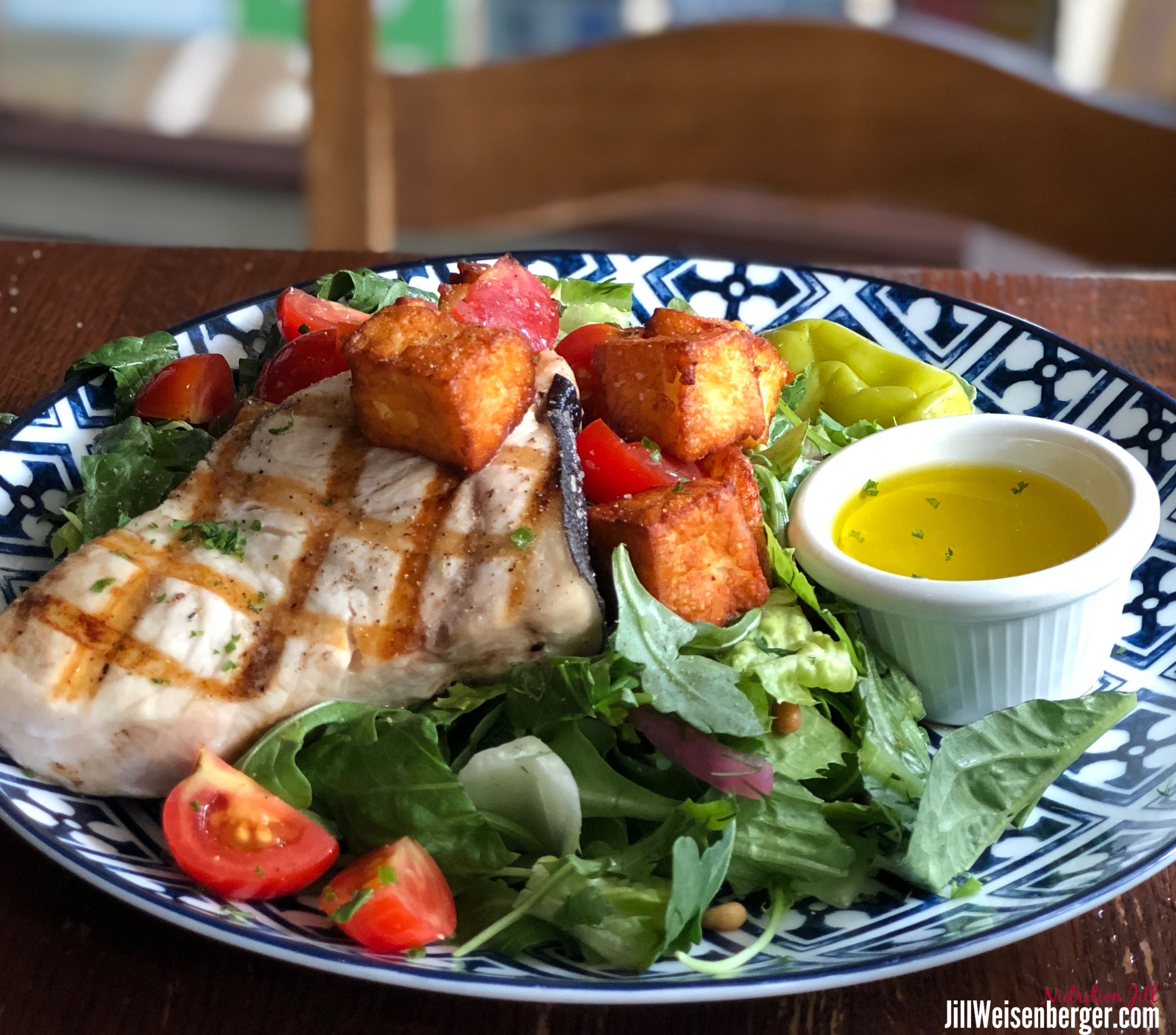 healthy fish and salad for prediabetes action plan