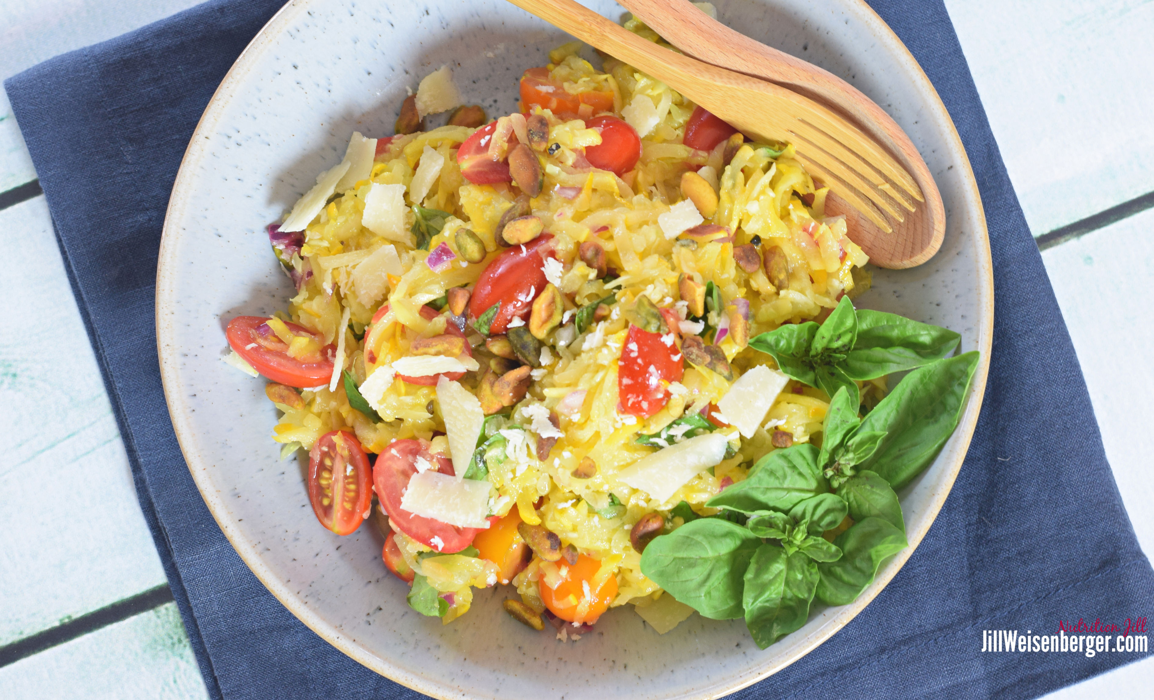 Summer Squash Salad Overhead in Bowl