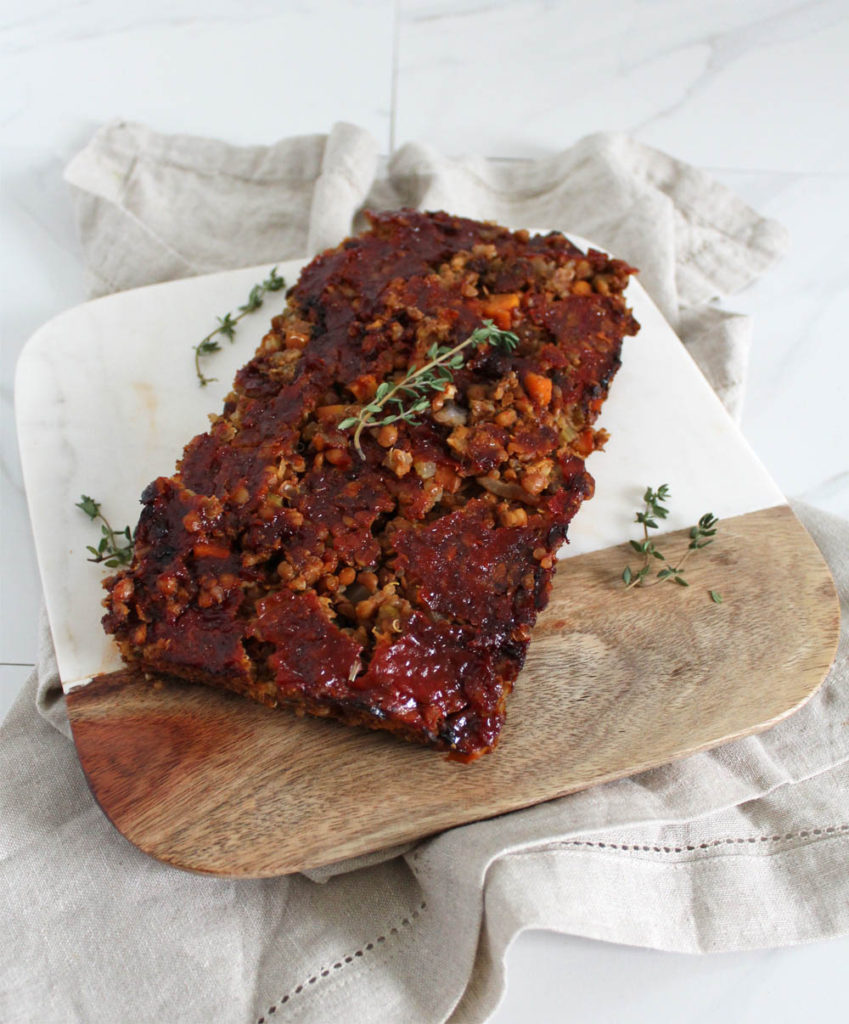 Vegan Lentil Loaf as part of healthy bean recipes roundup