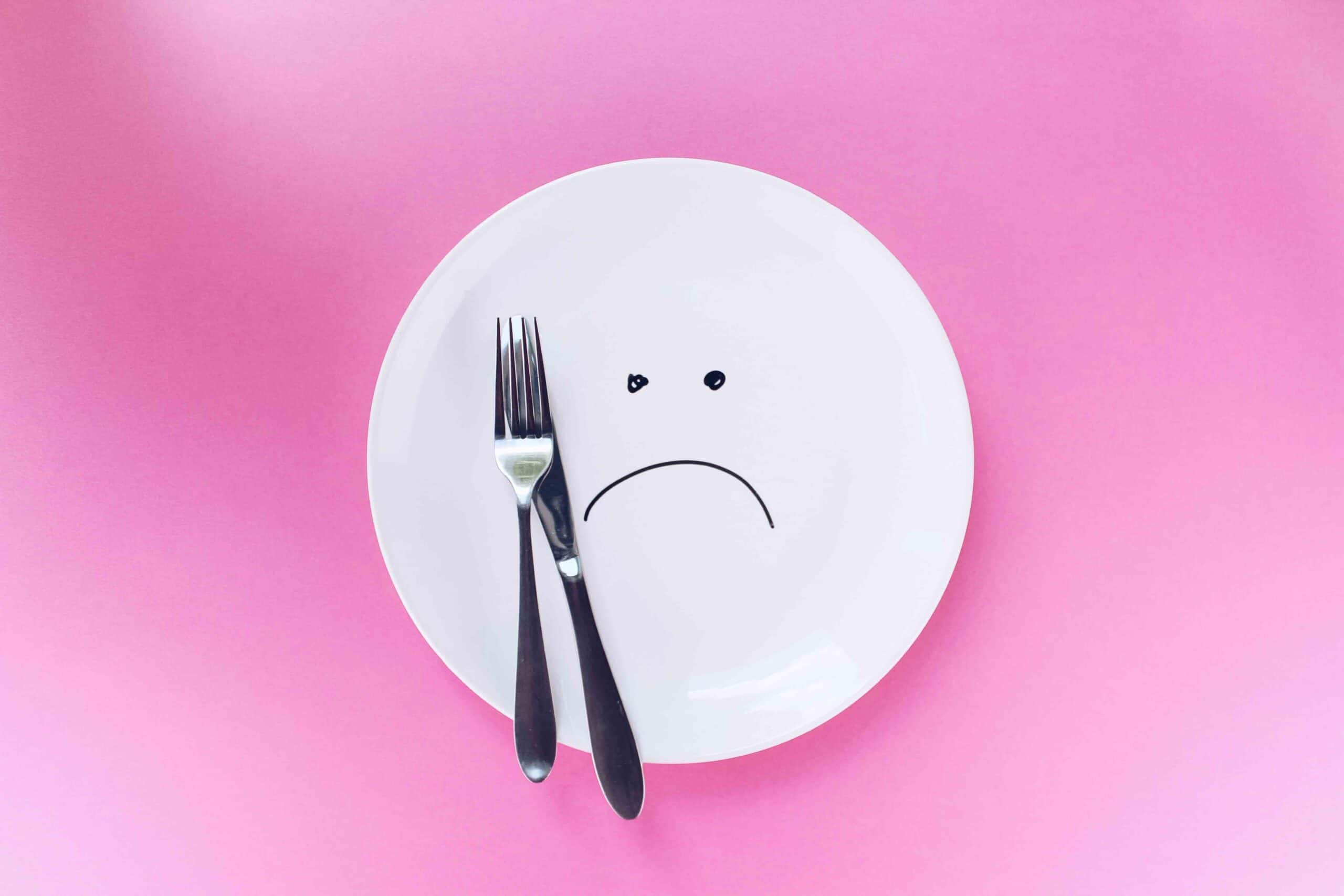 Frownie face on a plate diet failure