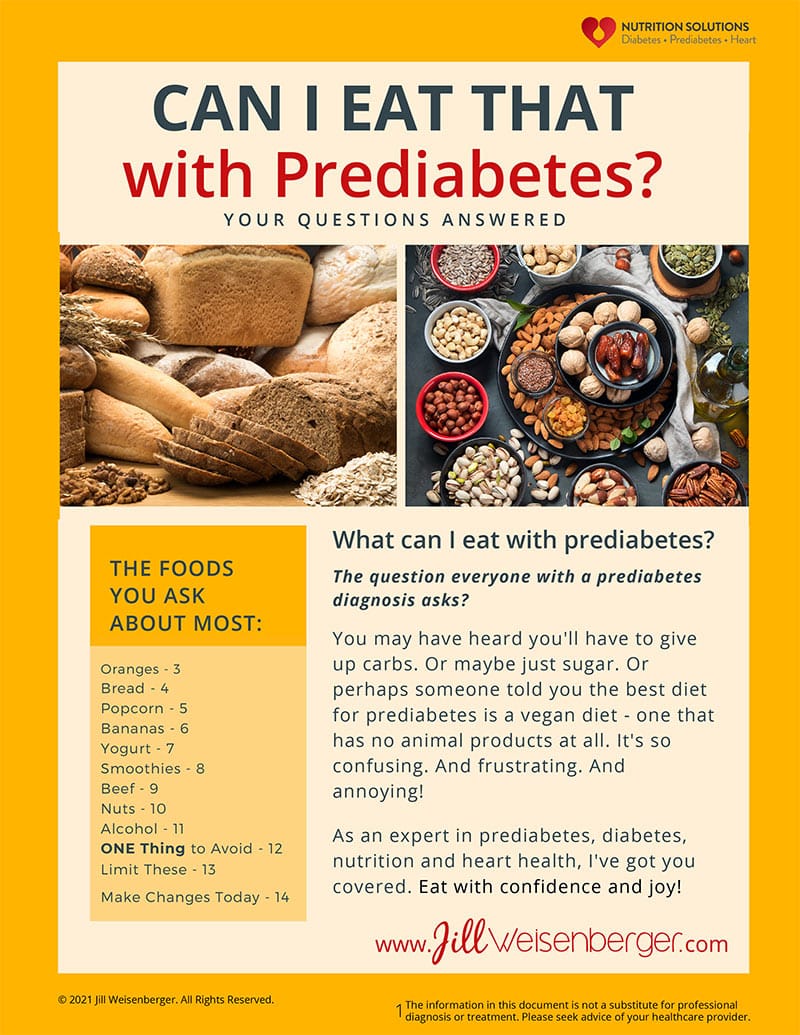 prediabetes foods guide
